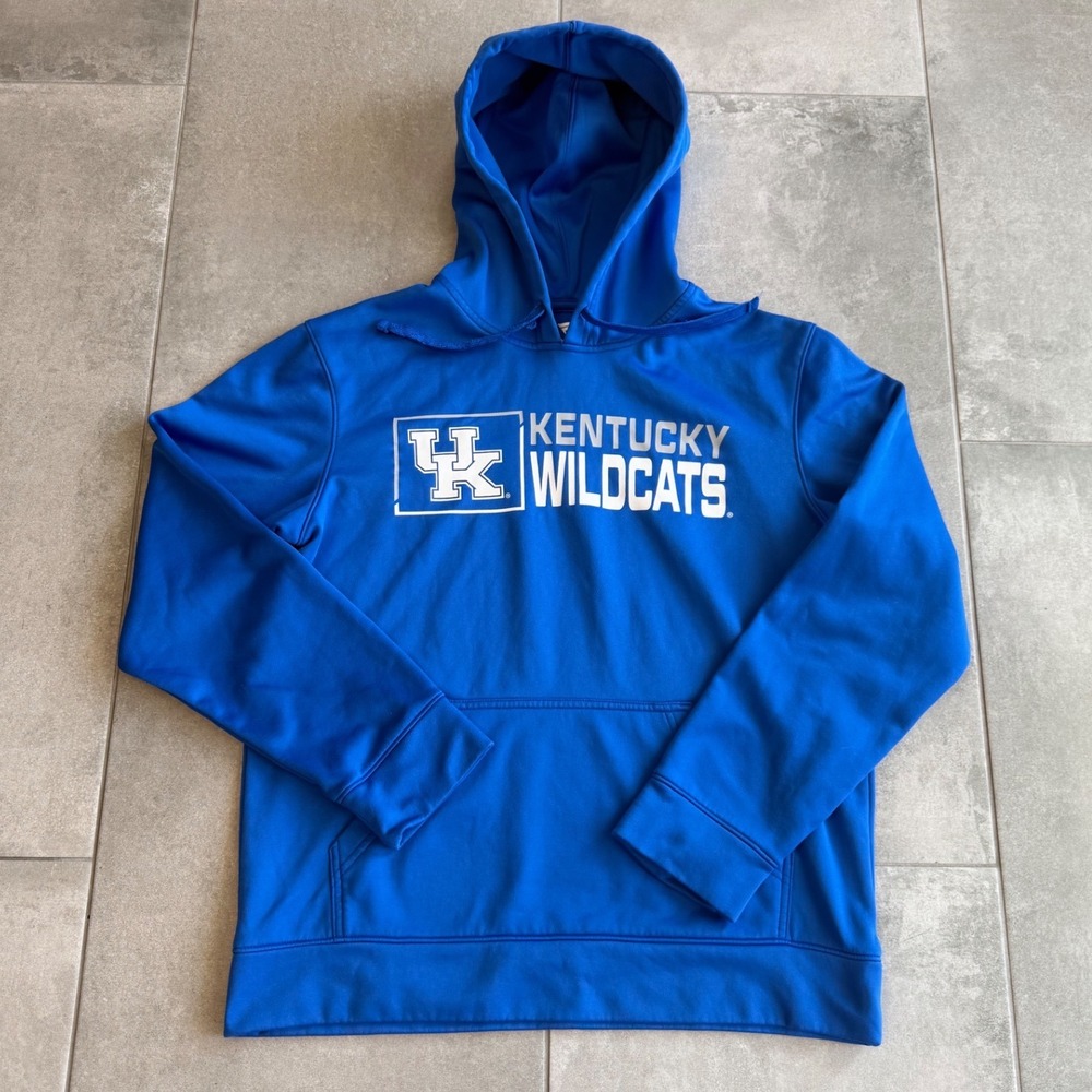 Fanatics Kentucky Wildcats Hoodie Mens Medium Blue Performance Sweatshirt NCAA